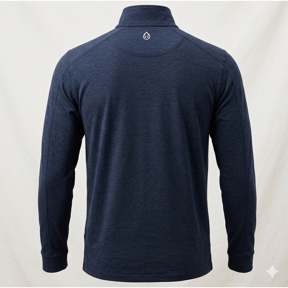 Tasc Men's Dark Blue Bamboo Performance Technology 1/4 Zip Pullover. Size LT